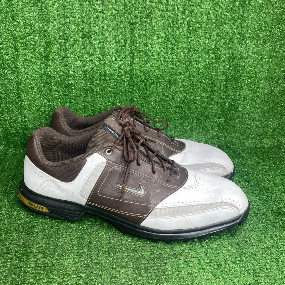 Nike SZ 12 M Men's Brown and White Nike Air golf Shoes